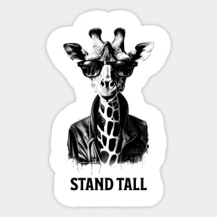 Stand Tall and Believe in Yourself - Eye-Catching Giraffe with Shades Sticker